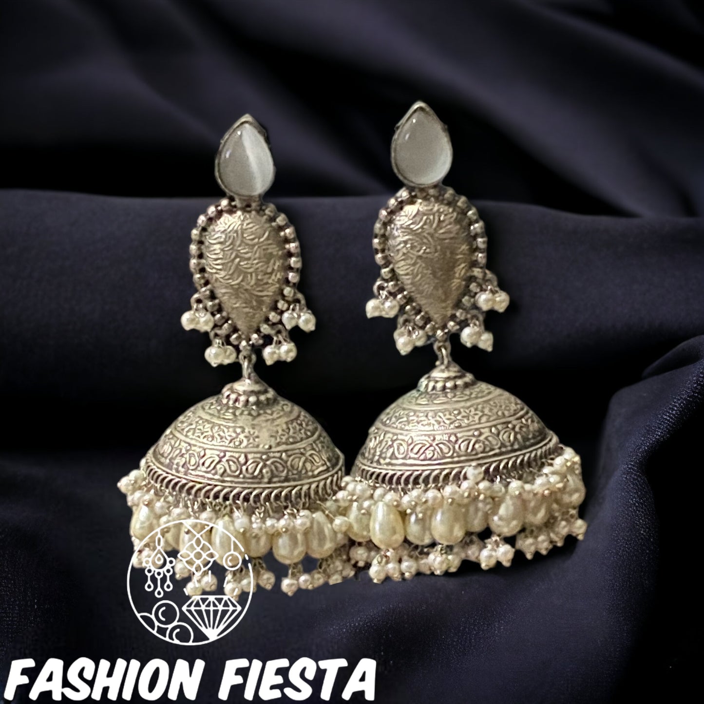 Silver Lookalike Jhumkas