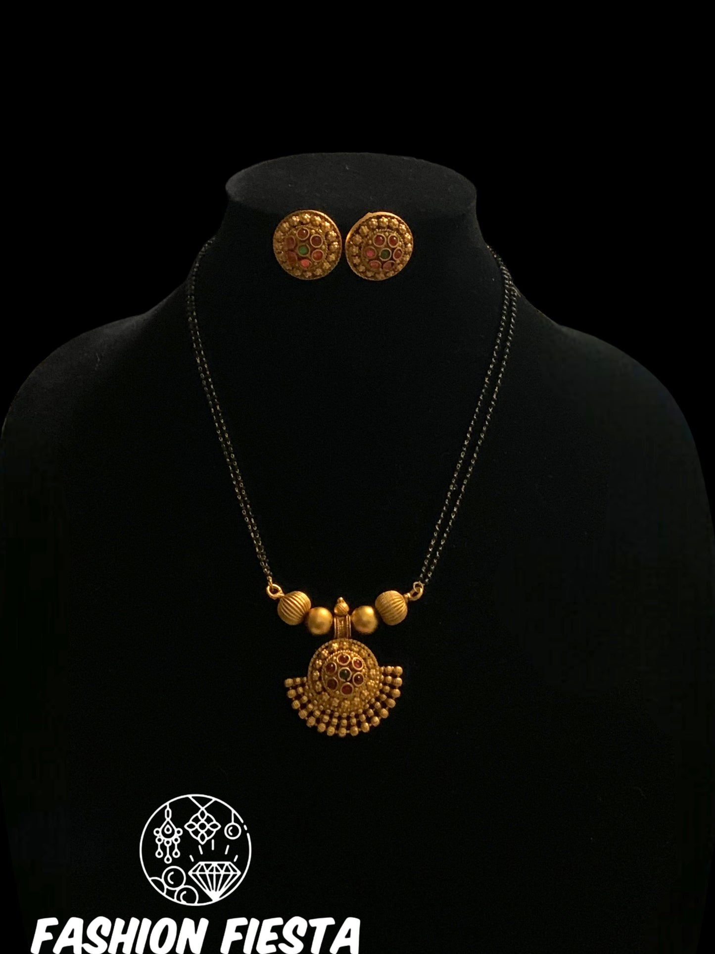 Mangalsutra with earrings